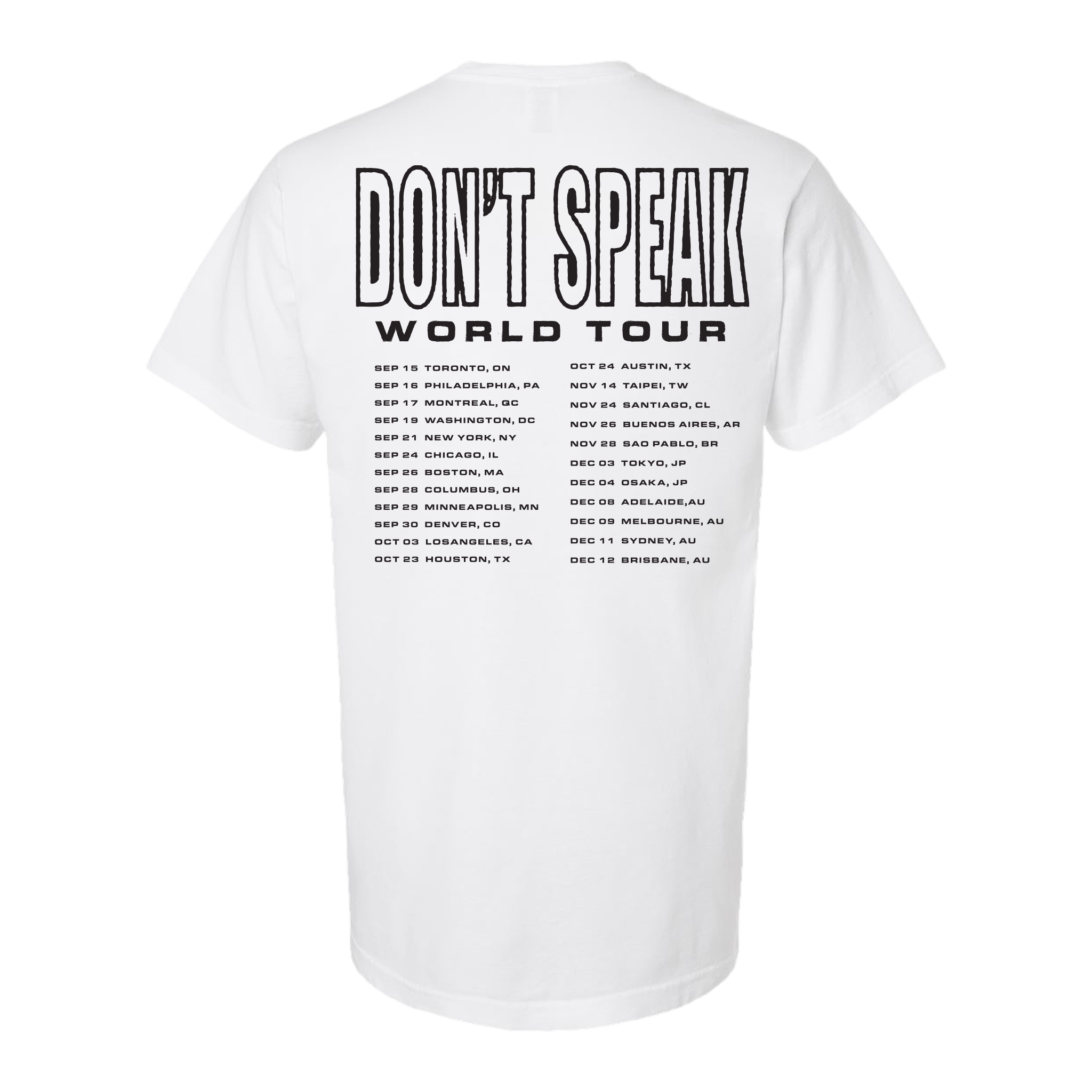Culture Wars - Don't Speak Tour Tee