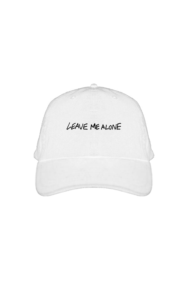 Leave Me Alone Dad Hat (White)